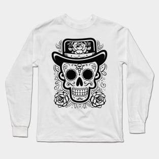 Roses of Remembrance: A Dia de Muertos Tribute Long Sleeve T-Shirt